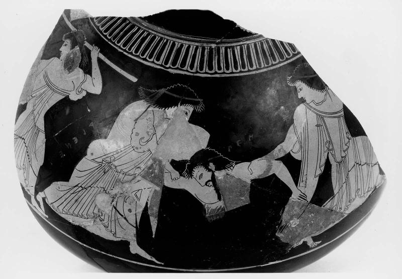 Wine cooler (psykter) with the death of Pentheus