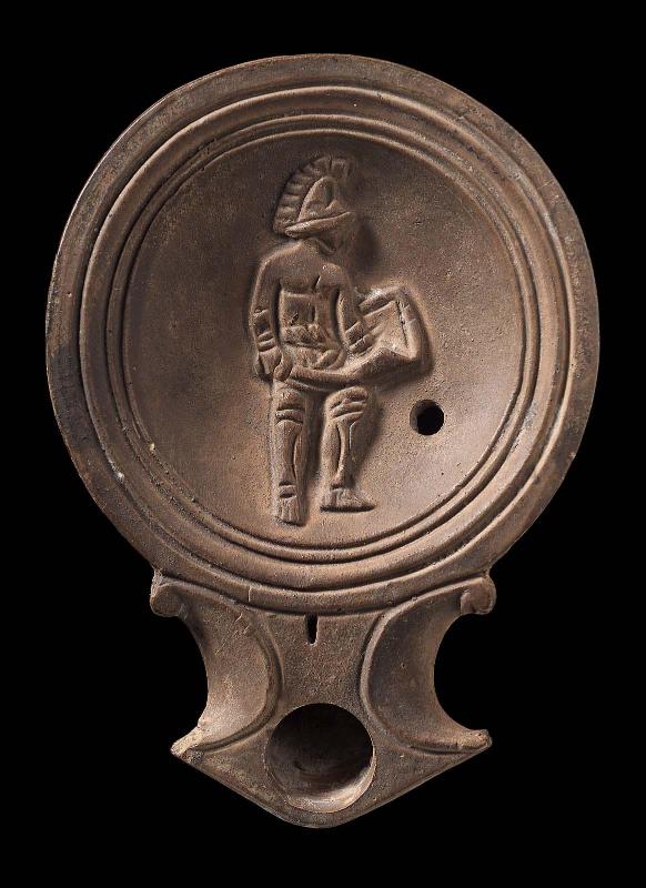 Lamp with a gladiator