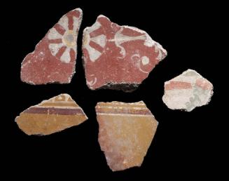 Fragments of painting on plaster