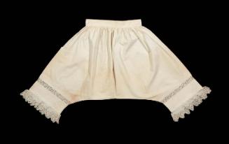 A pair of white cotton drawers