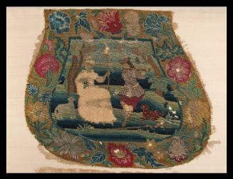 Chair seat with shepherdess and piping shepherd