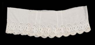 Embroidered fine white cotton skirt ruffle