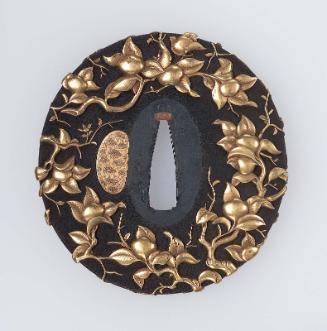 Tsuba with design of oranges and blossom