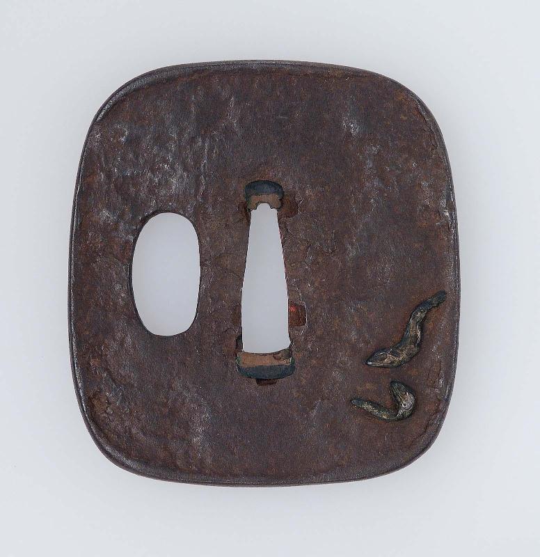 Tsuba with design of dried fish