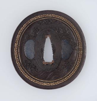 Tsuba with design of waves