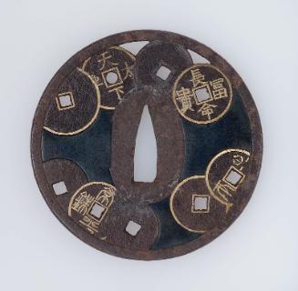 Tsuba with design of ancient coins