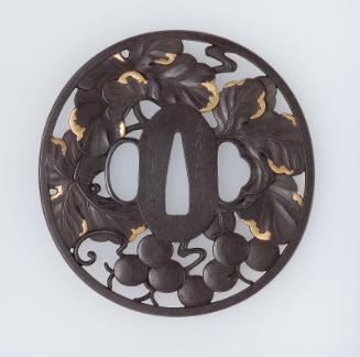 Tsuba with design of grapes