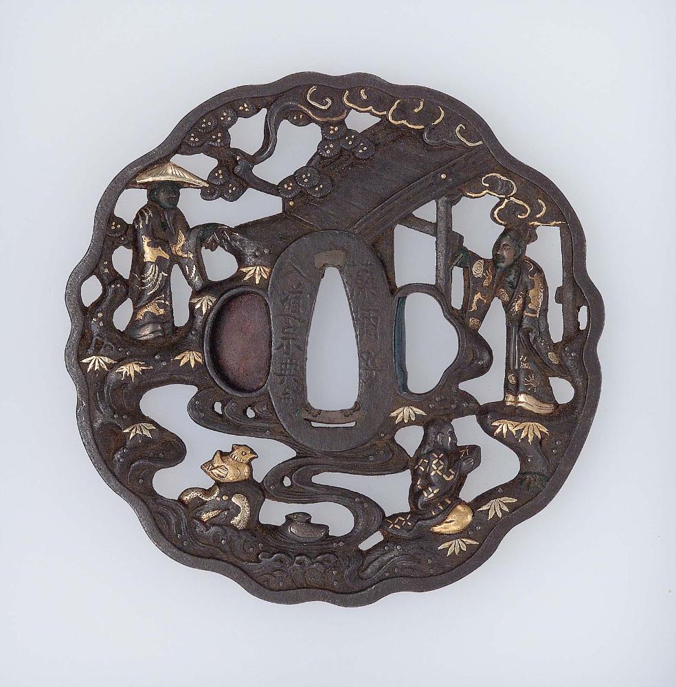 Tsuba with design of Choryo and Kosekiko