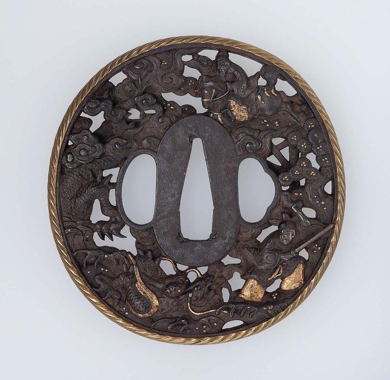 Tsuba with design of Choryo and Kosekiko