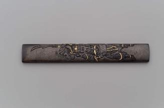 Kozuka with design of Shoki and Chohi