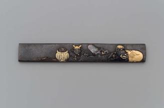 Kozuka with design of Ebisu, Daikoku and Fukurokuju