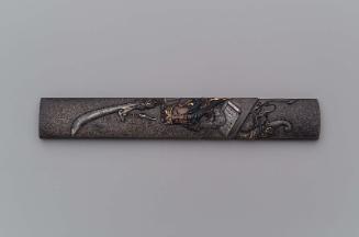 Kozuka with design of Chohi seated, stroking his beard