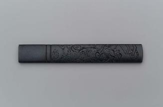 Kozuka with design of Enma-o, Shoki and a Chinese woman