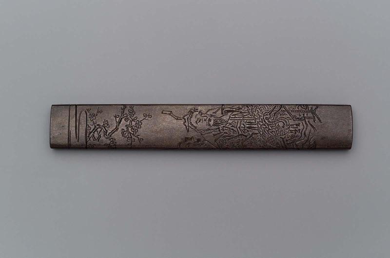 Kozuka with design of Rinnasei and a crane
