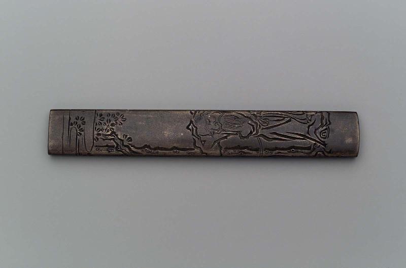 Kozuka with design of Chinese scholar, pine tree and horse