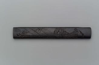 Kozuka with design of tiger and bamboo