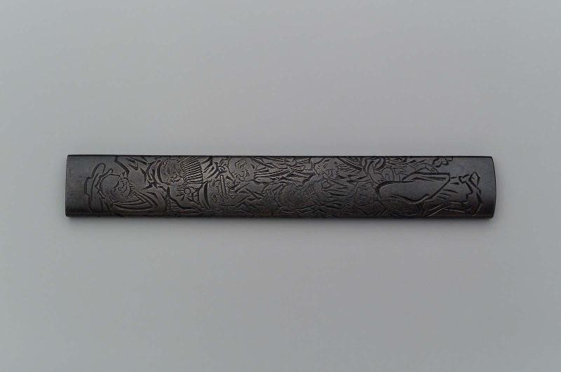 Kozuka with design of the Seven Sages of the Bamboo Grove