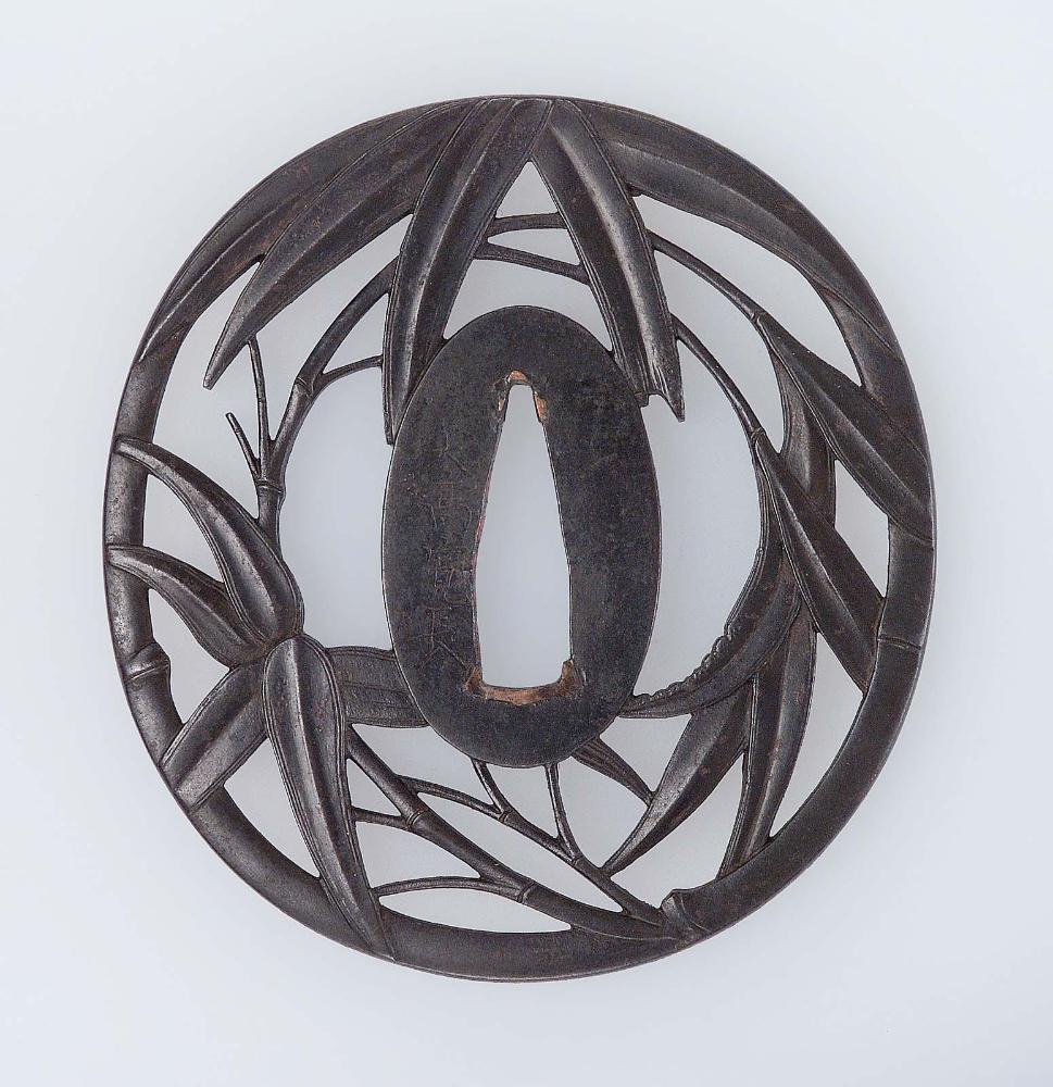 Tsuba with design of bamboo