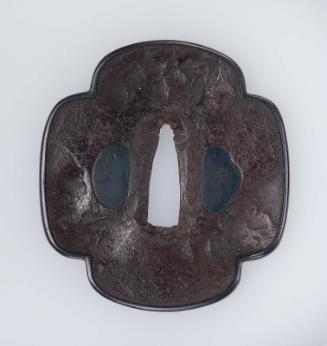 Tsuba with hammered surface