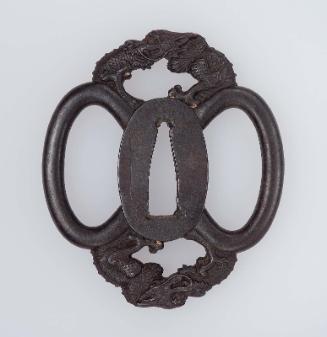 Tsuba with design of dragons