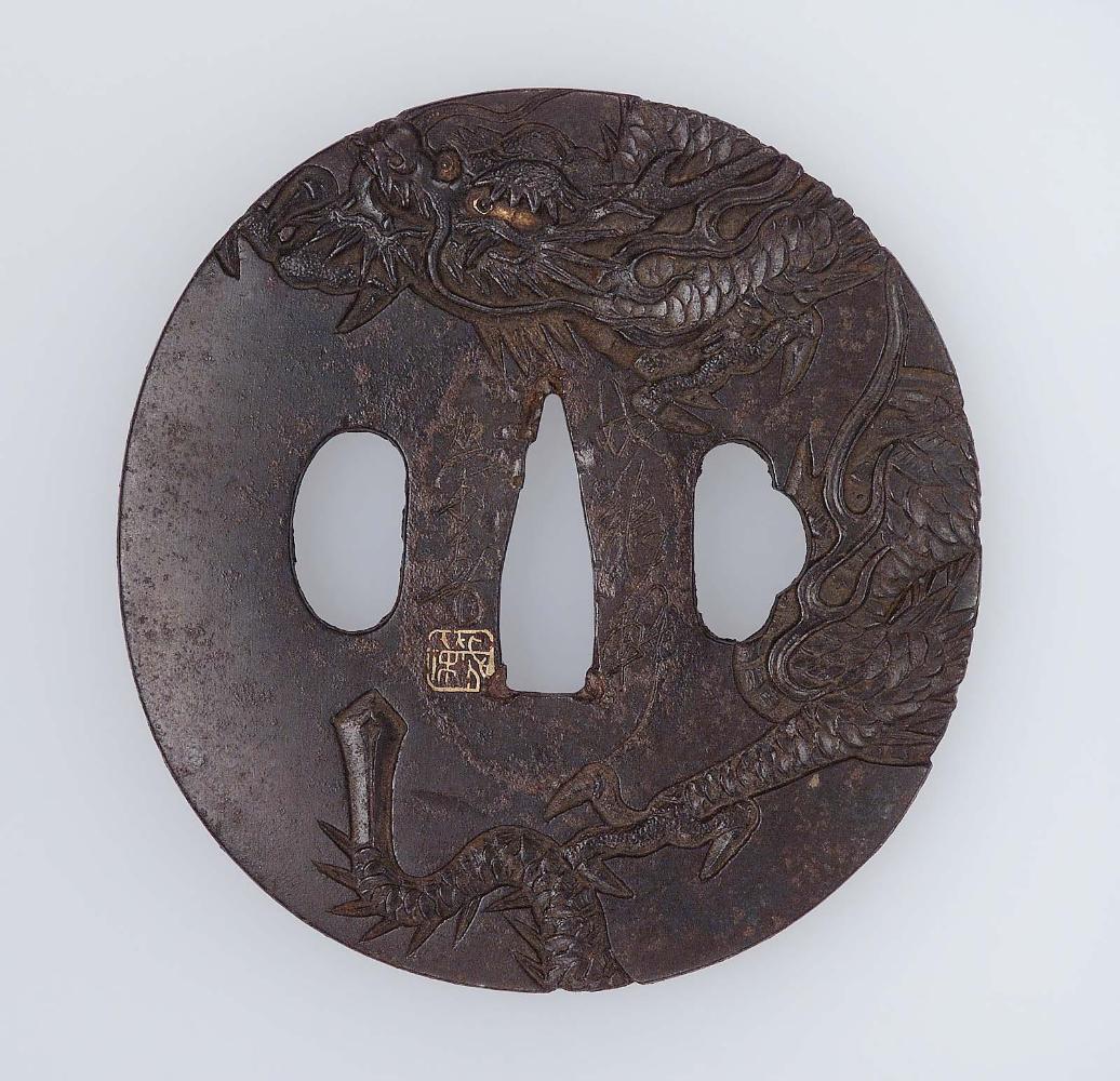 Tsuba with design of a dragon