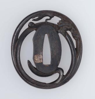 Tsuba with design of a lily