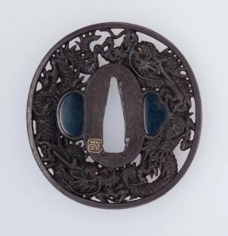 Tsuba with design of dragons