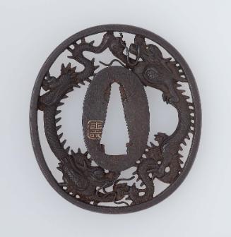 Tsuba with design of dragons