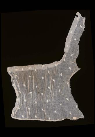 Part of a waist of sprigged mull