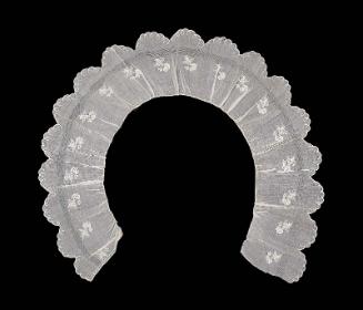 Part of an embroidered mull deep flounce