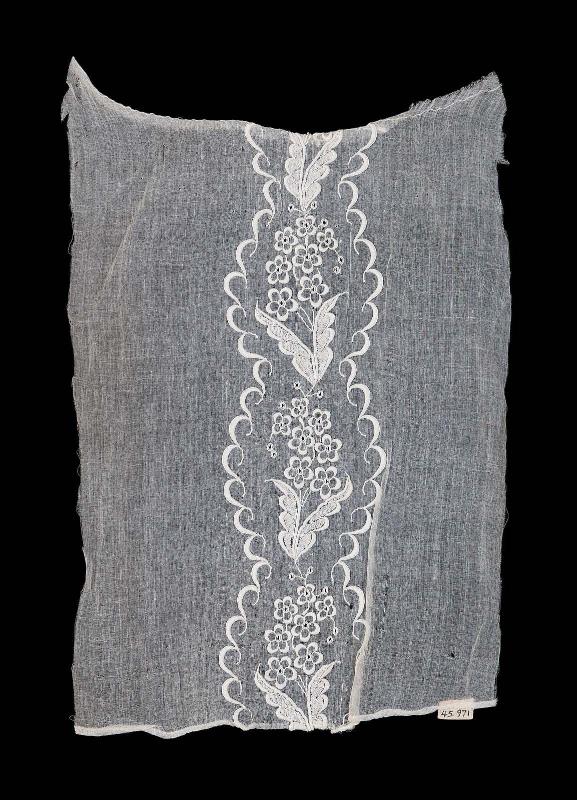 Piece of embroidered mull