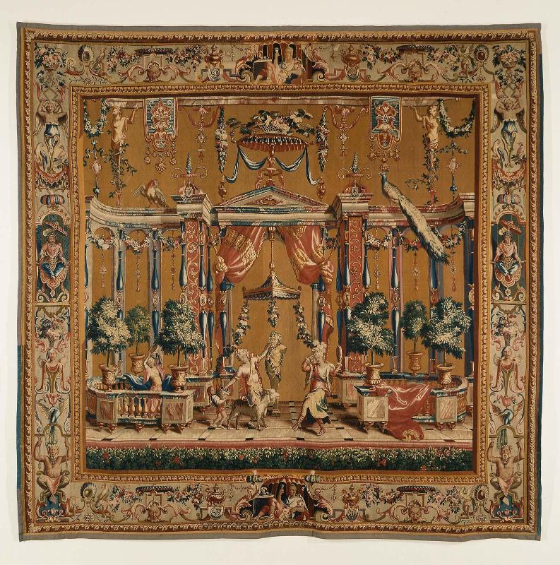 Tapestry: The Offering to Pan (from the series of Berain Grotesques)
