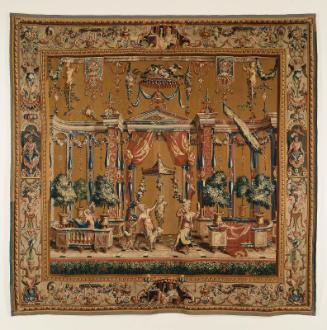 Tapestry: The Offering to Pan (from the series of Berain Grotesques)