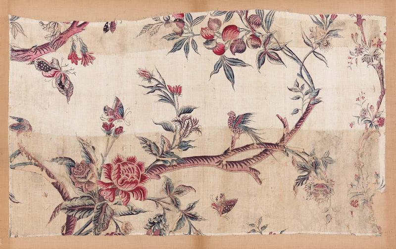 Painted cotton fragment (two pieces stitched together)