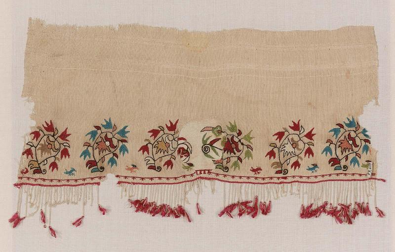 End of sash or scarf