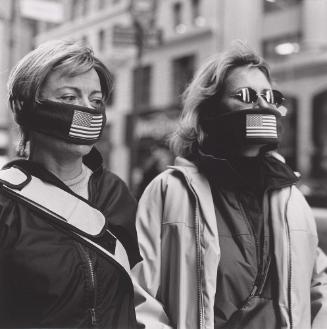 Untitled, from the World Trade Center series, New York City (Women with flag headbands)
