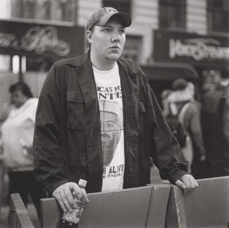 Untitled, from the World Trade Center series, New York City (Man in Osama shirt)