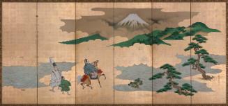 The Tale of Ise: Ariwara no Narihara Looking at Mount Fuji