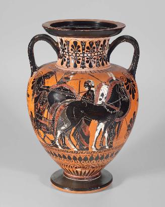Storage jar (amphora) with Dionysos and Ariadne
