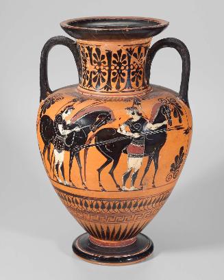 Storage jar (amphora) with Amazons leading horses