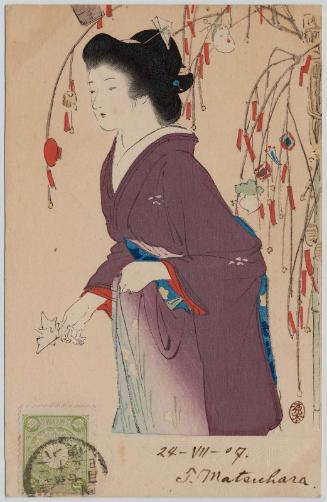 Woman withTanabata Festival Decorations
