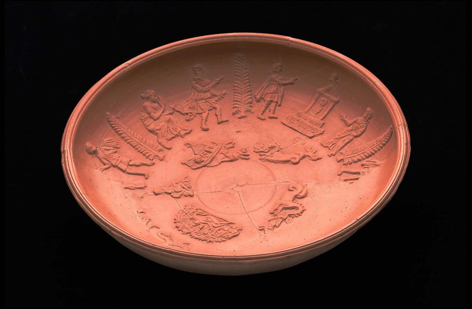 Bowl with biblical relief decoration