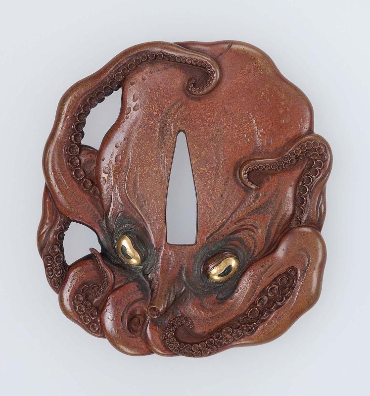 Tsuba in the form of an octopus