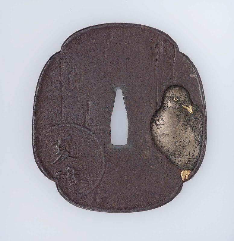 Tsuba with design of dove