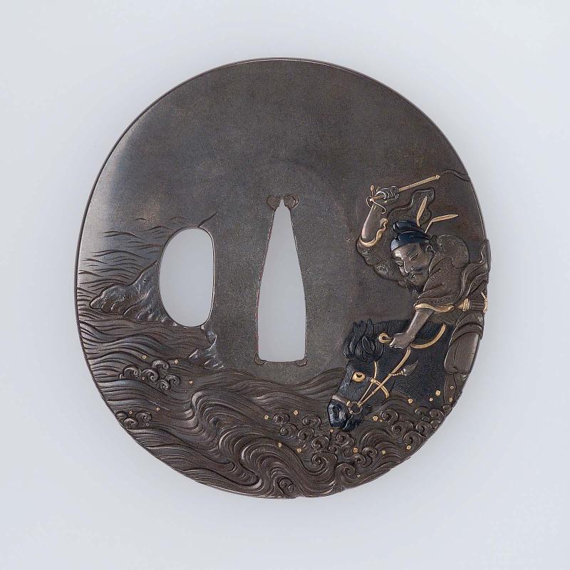 Tsuba with design of Sandalwood Valley