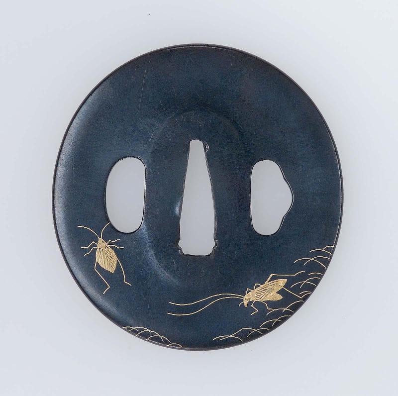 Tsuba with design of insects