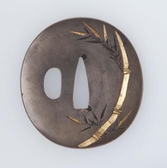 Tsuba with design of bamboo