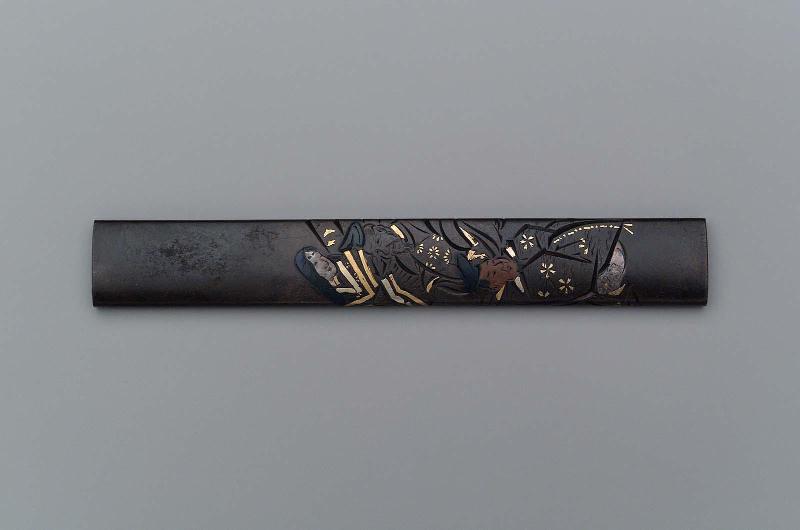 Kozuka with design of male and female courtier