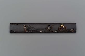 Kozuka with design of man on horseback and attendant