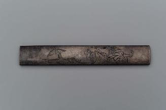 Kozuka with design of monkey-trainer